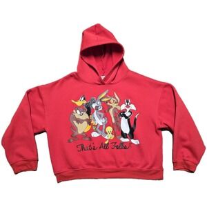 VTG Y2K Womens‎ Looney Tune Character Hoodie Red Size XL